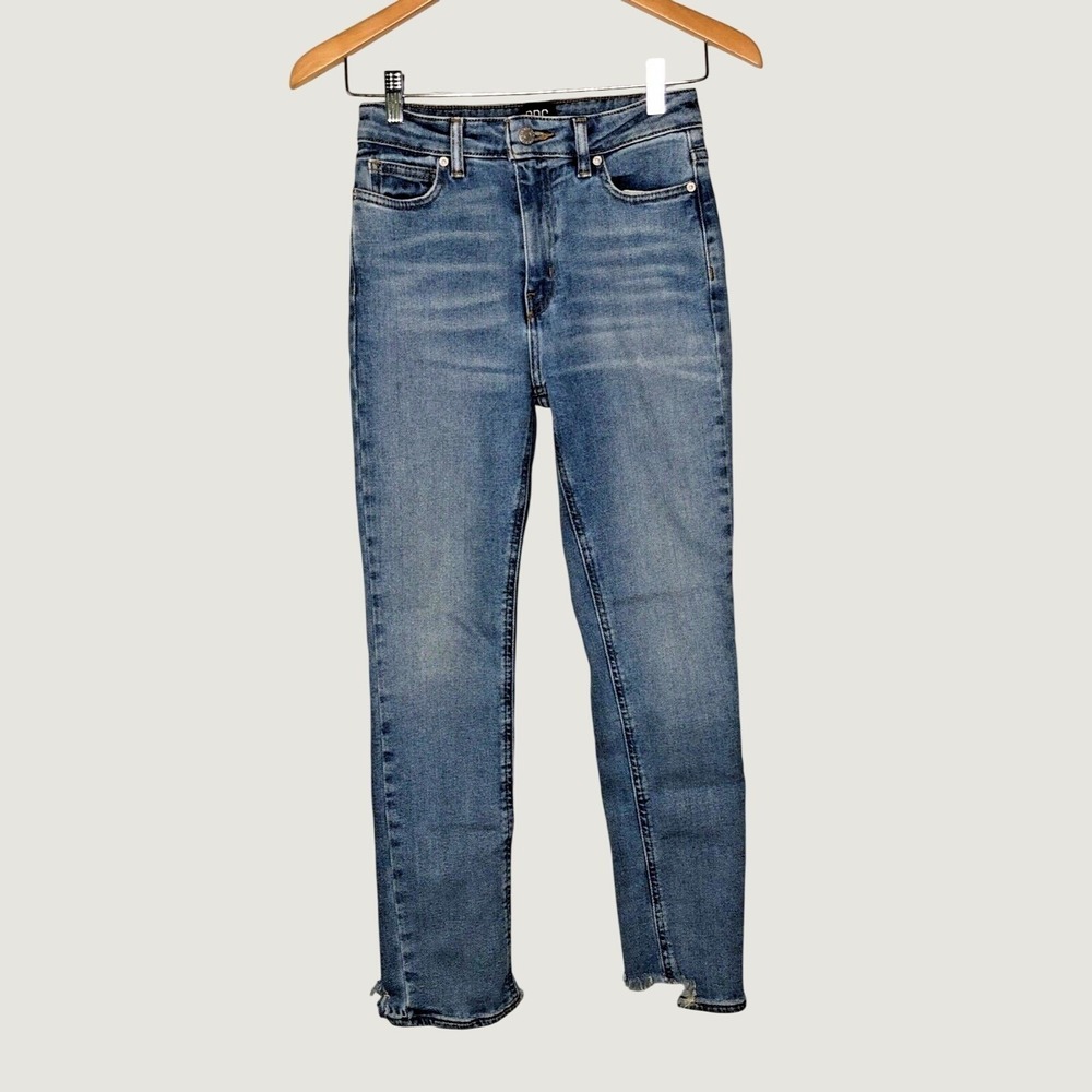 BDG Jeans Womens 24 Girlfriend High Rise Raw Hem Denim Urban Outfitters